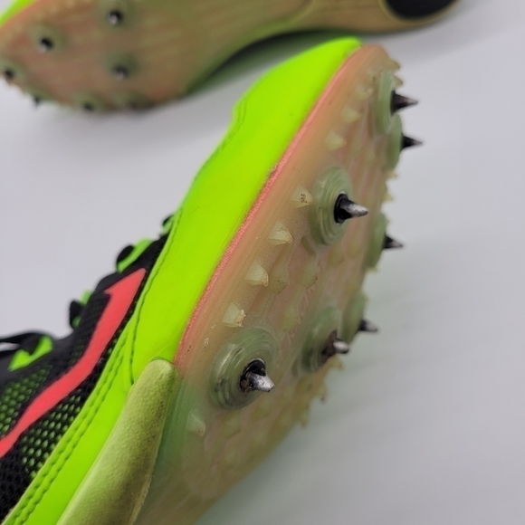 Nike Shoes Men 9.5 ZOOM Rival 7 MD Neon Green & Pink Track Cleats - Picture 13 of 13